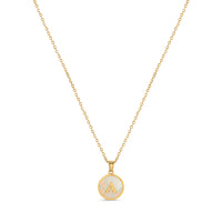 Marble Initial Necklace - Gold